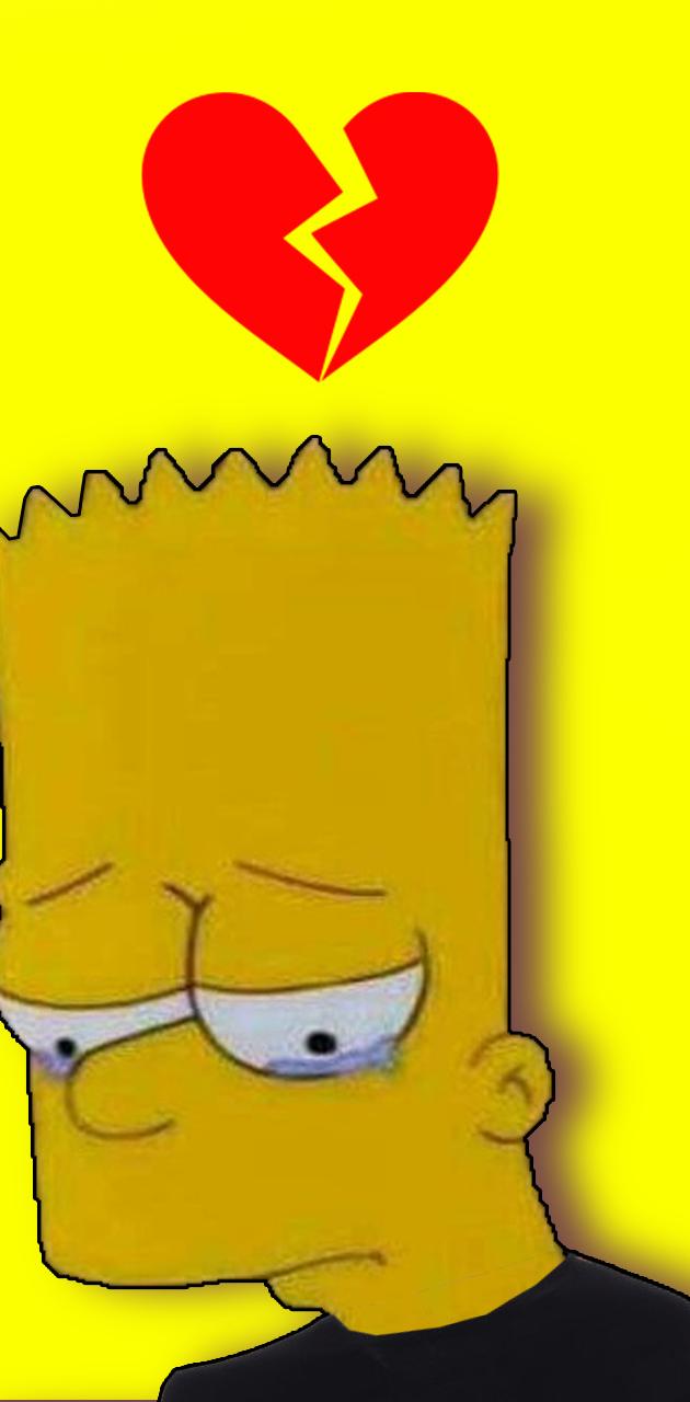 Bart sad by Jules_moon, bart simpson broken heart HD phone