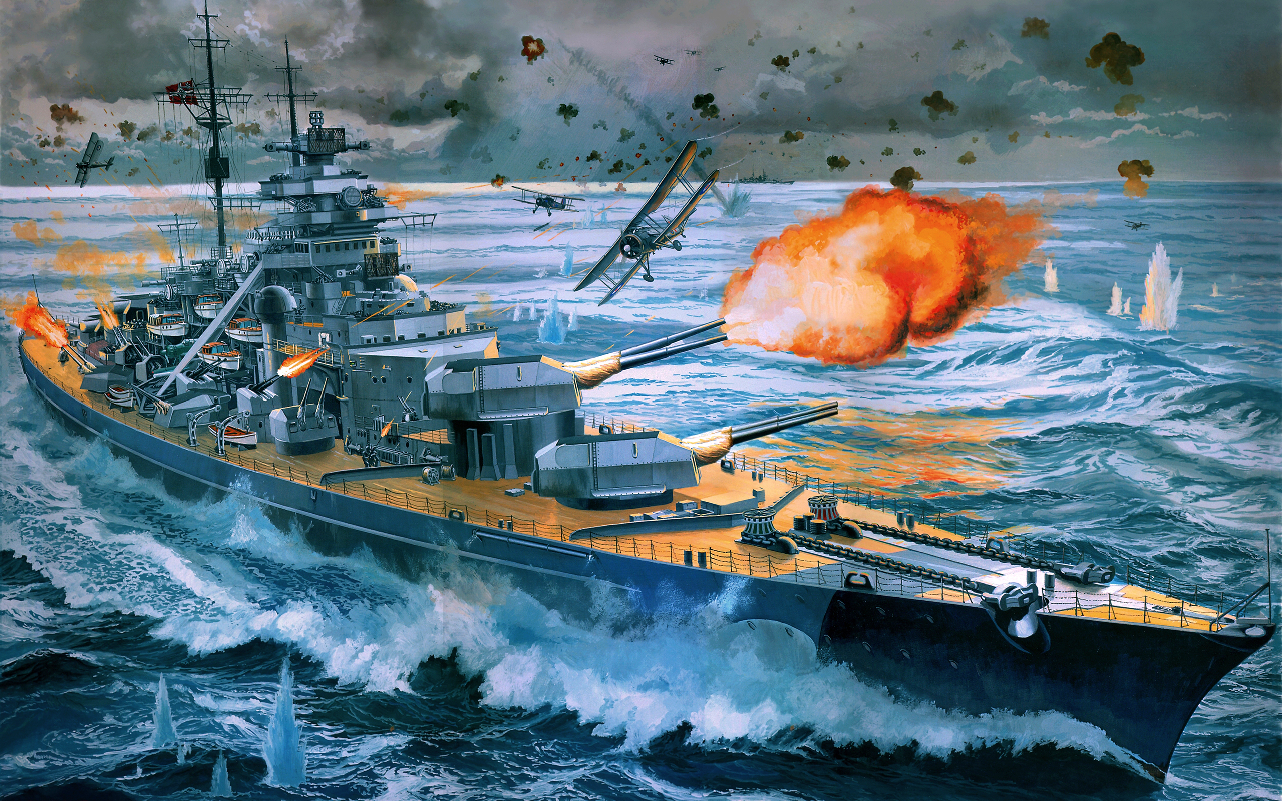 German battleship bismarck hd paper