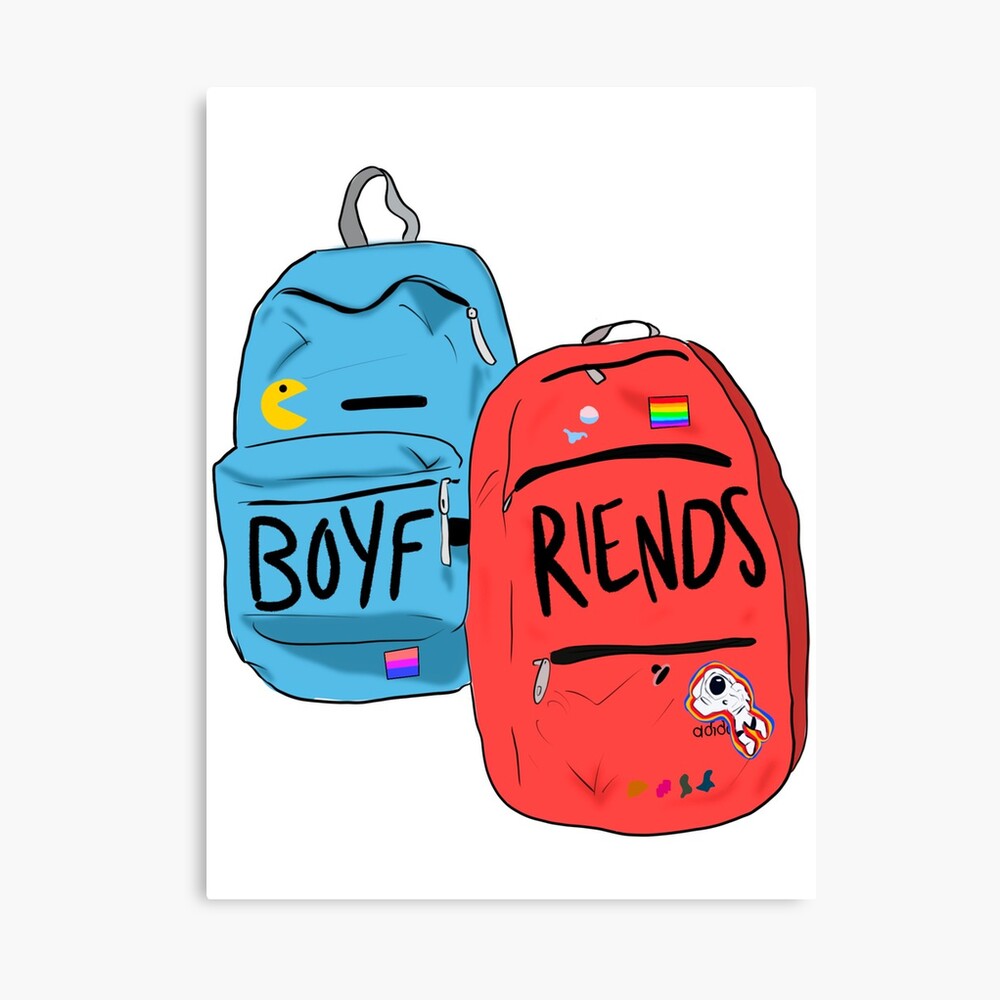 Boyf riends backpack michael and jeremy be more chill art board print for sale by itstheatre