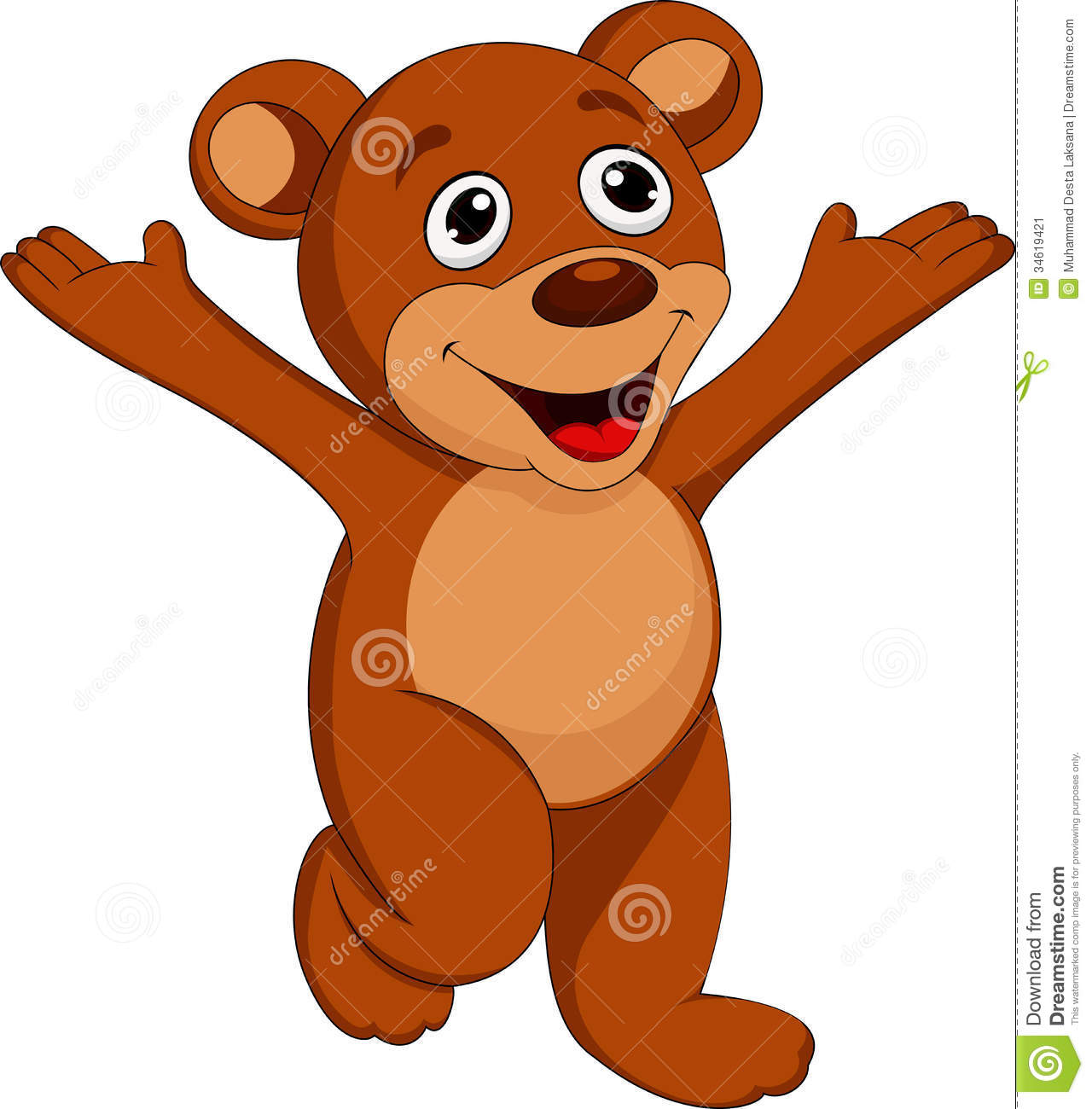 Happy bear cartoon stock illustration illustration of child