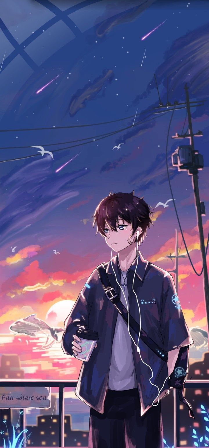 Anime sunset boy in cool anime backgrounds anime background cool anime pictures cool anime backgrounds anime guys anime background