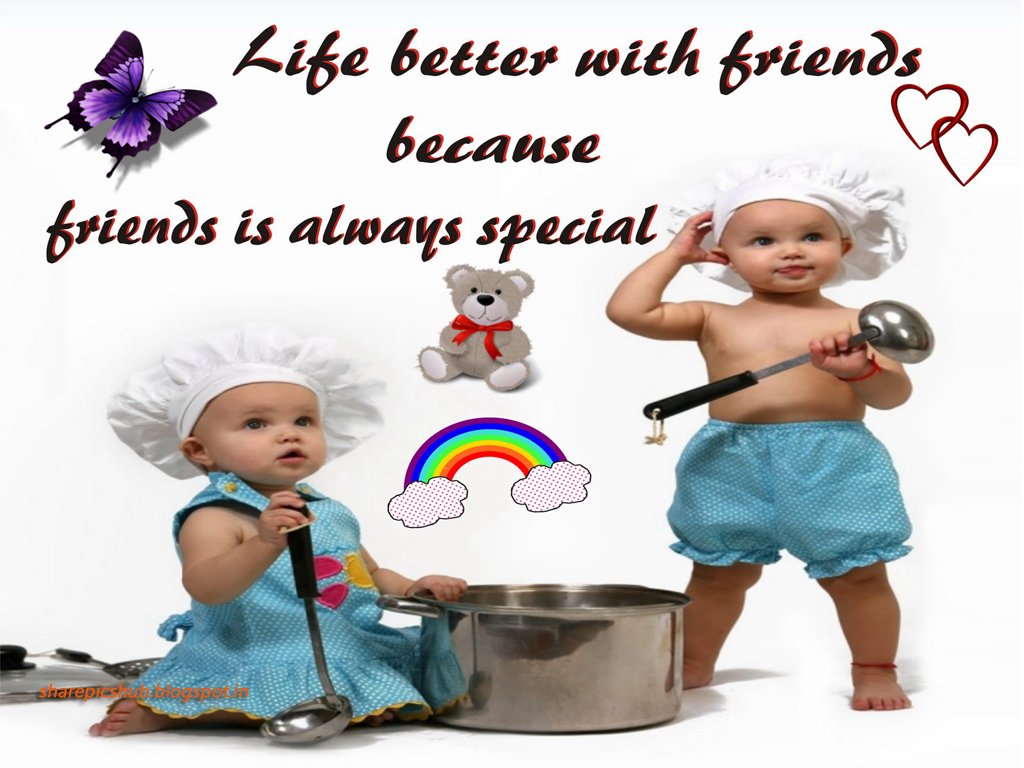 Life better with friends cute friendship quote wallpaper for desktop share pics hub