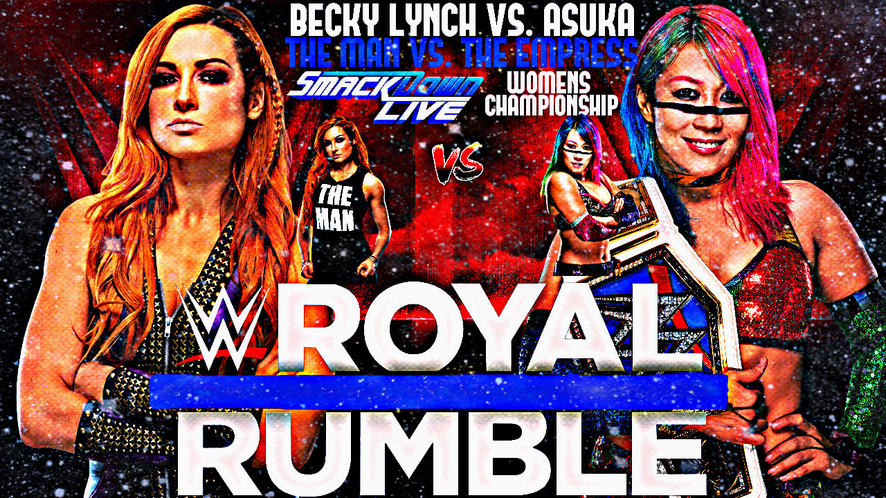 Becky lynch vs asuka royal rumble wallpaper by ambriegnsasylum on