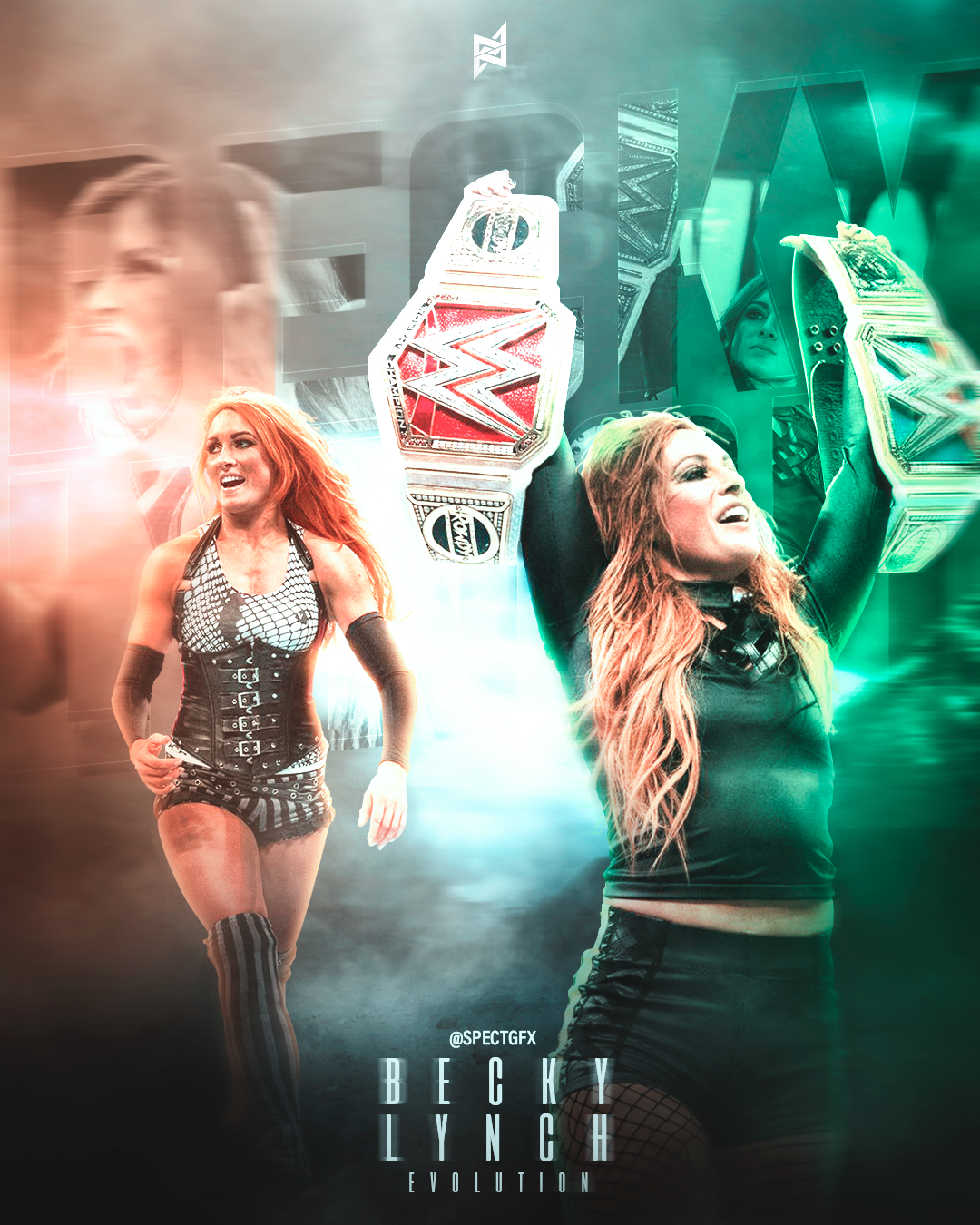 Becky lynch evolution wallpaper by todesigns on