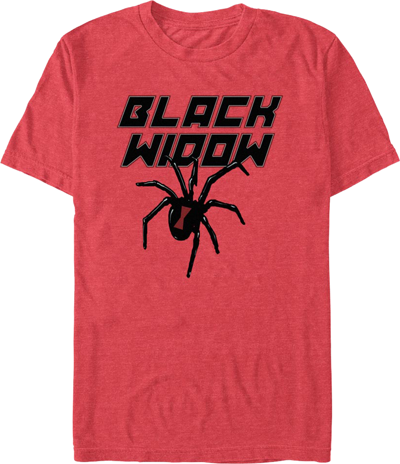 Spider logo black widow marvel ics t