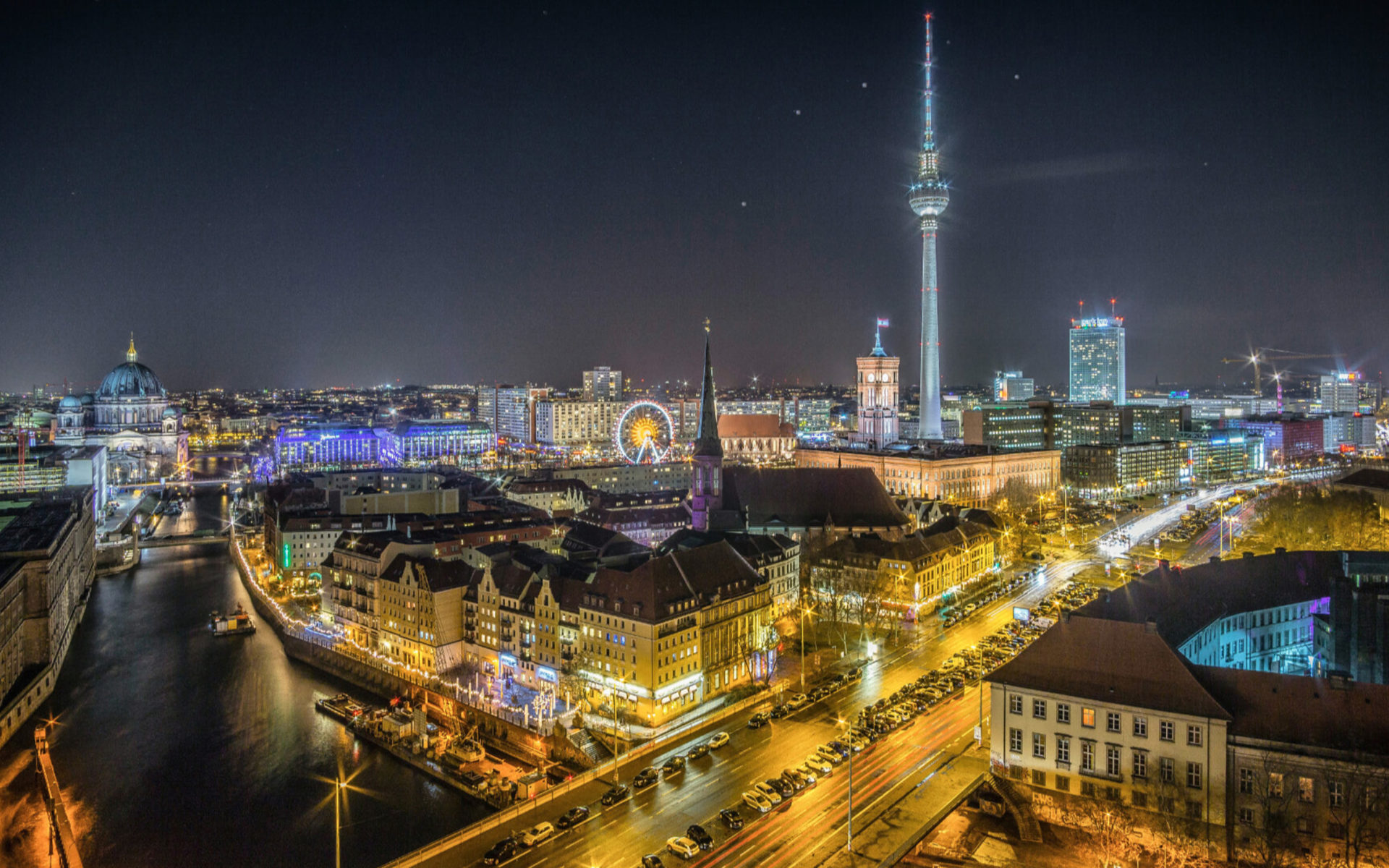 Berlin in night major and the largest city of germany best hd desktop wallpapers for tablets and mobile phones free download x