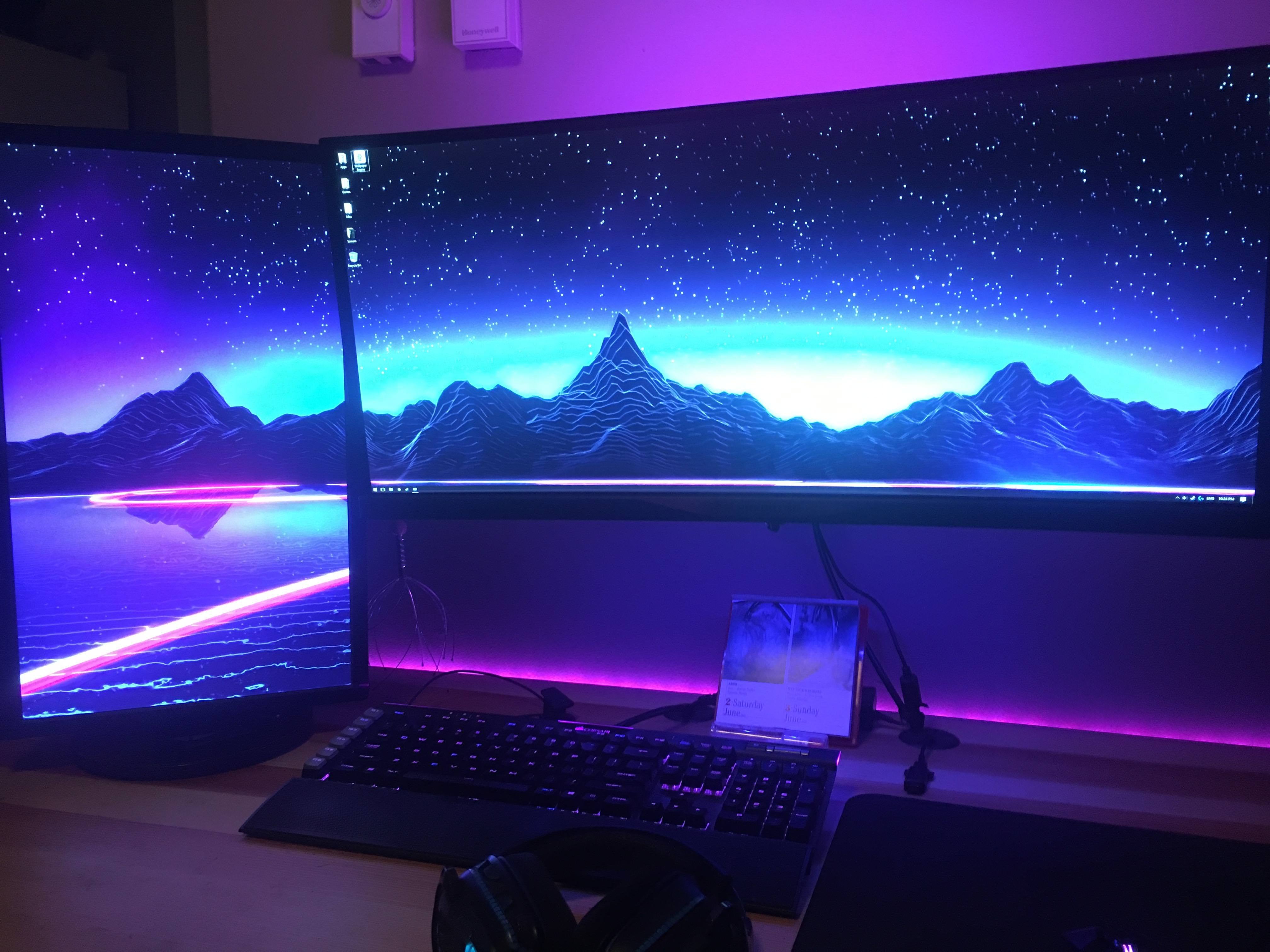 Decided to try out wallpaper engine with my two