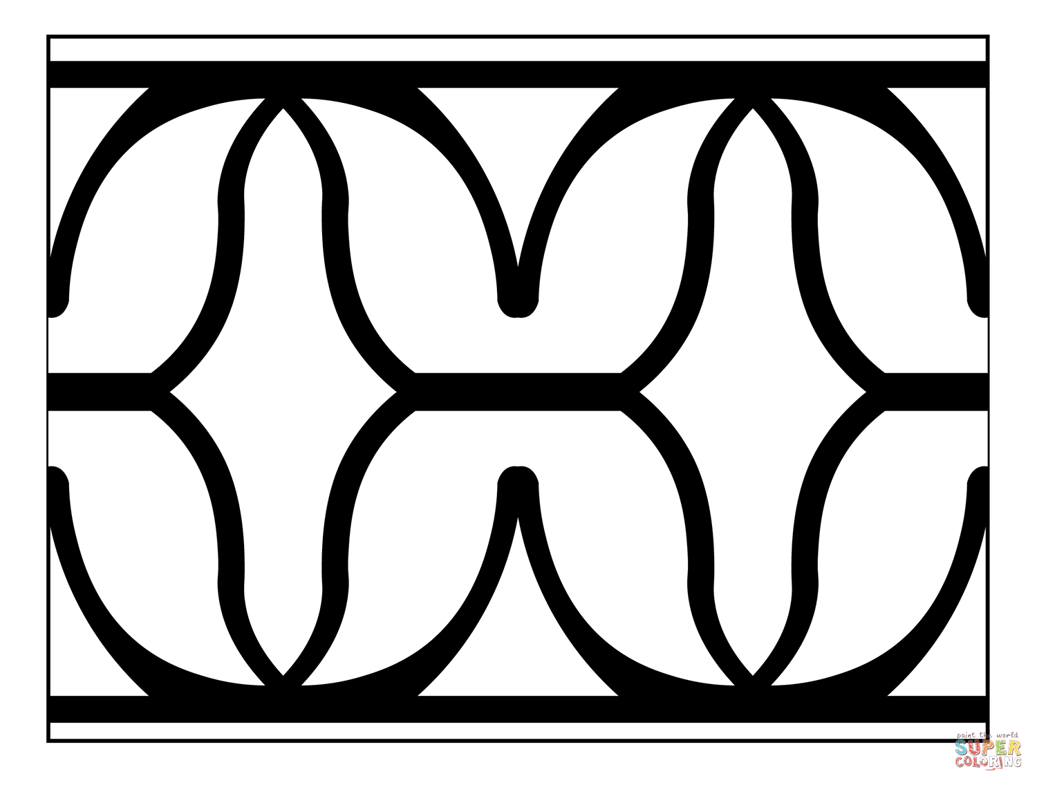 Greek pattern coloring page free printable coloring pages