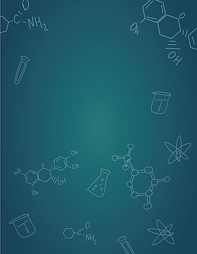 Vector hand drawn cartoon background biochemistry powerpot background design cartoon background science background