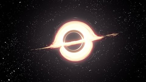Black hole garagantua interstellar animated background stock footage video royalty