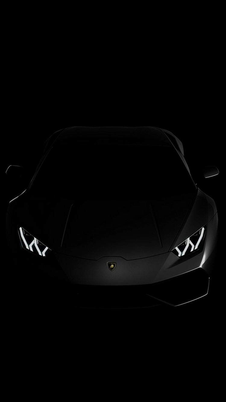 Lamborghini huracan lp black dark iphone wallpapers free download