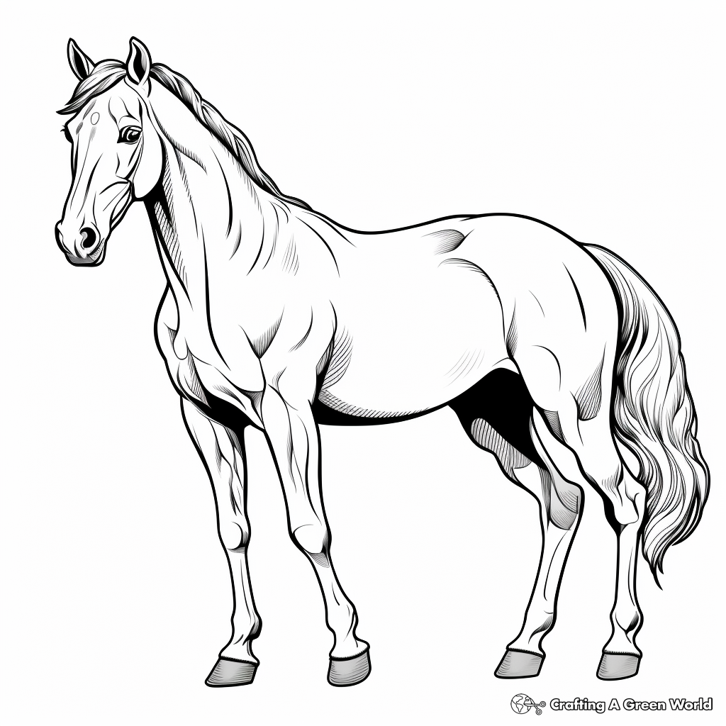 Mustang horse coloring pages