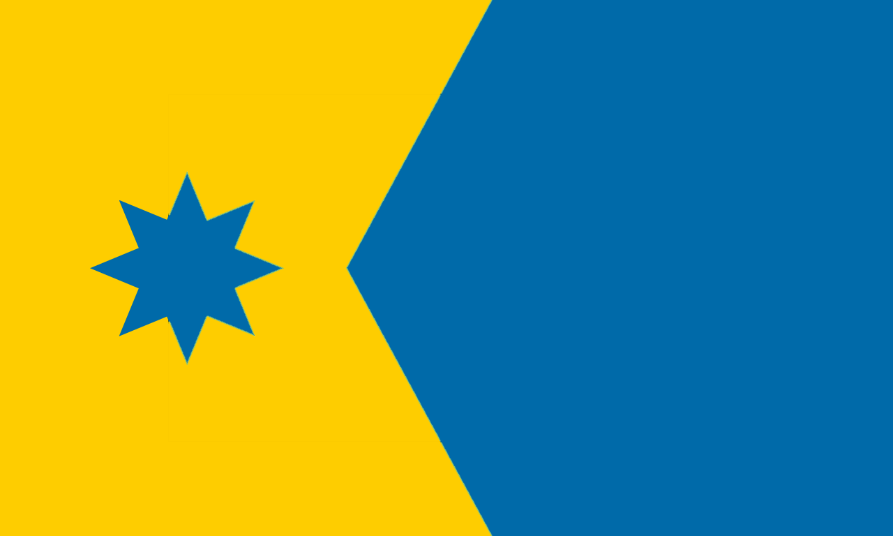 Flag of ukraine but its miles long and stretched over indiana rvexillologycirclejerk