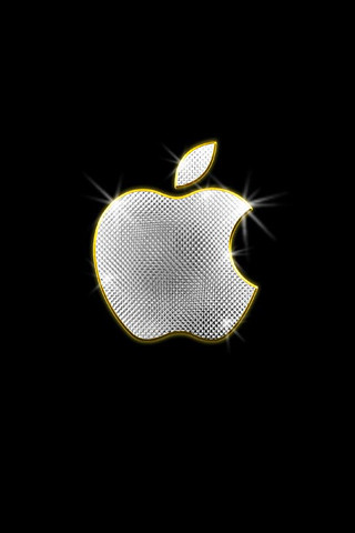 Apple bling iphone wallpaper blinged apple iphone wallpapeâ