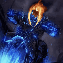 Download blue ghost rider wallpaper Bhmpics
