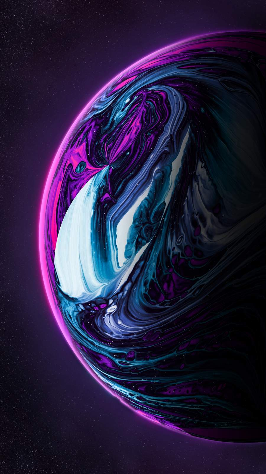 Fluid blue planet iphone wallpaper