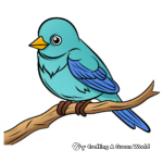 Blue bird coloring pages