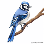 Blue jay coloring pages