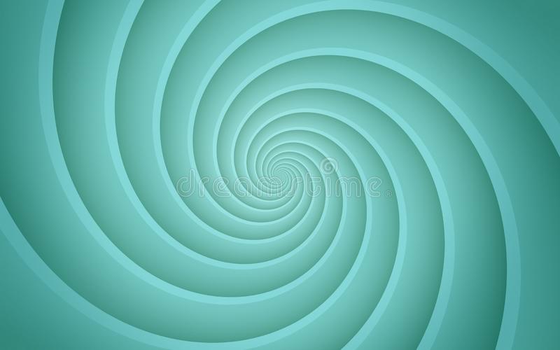 Bright ice blue smooth spinning spiral abstract background wallpaper illustration stock vector