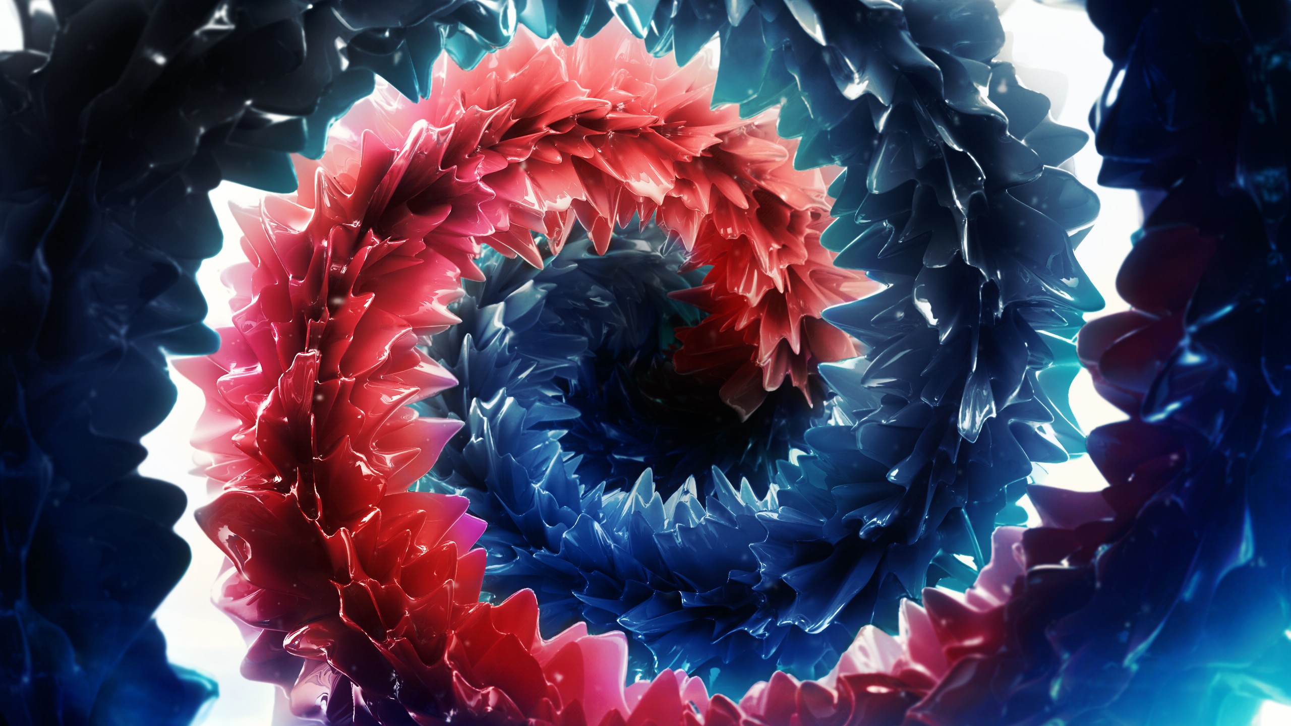 Abstract red and blue spiral d graphics desktop wallpapers x