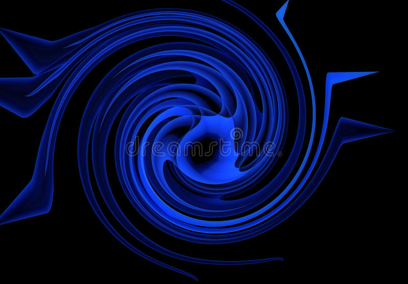 Abstract spirals and swirls blue background wallpaper stock illustration