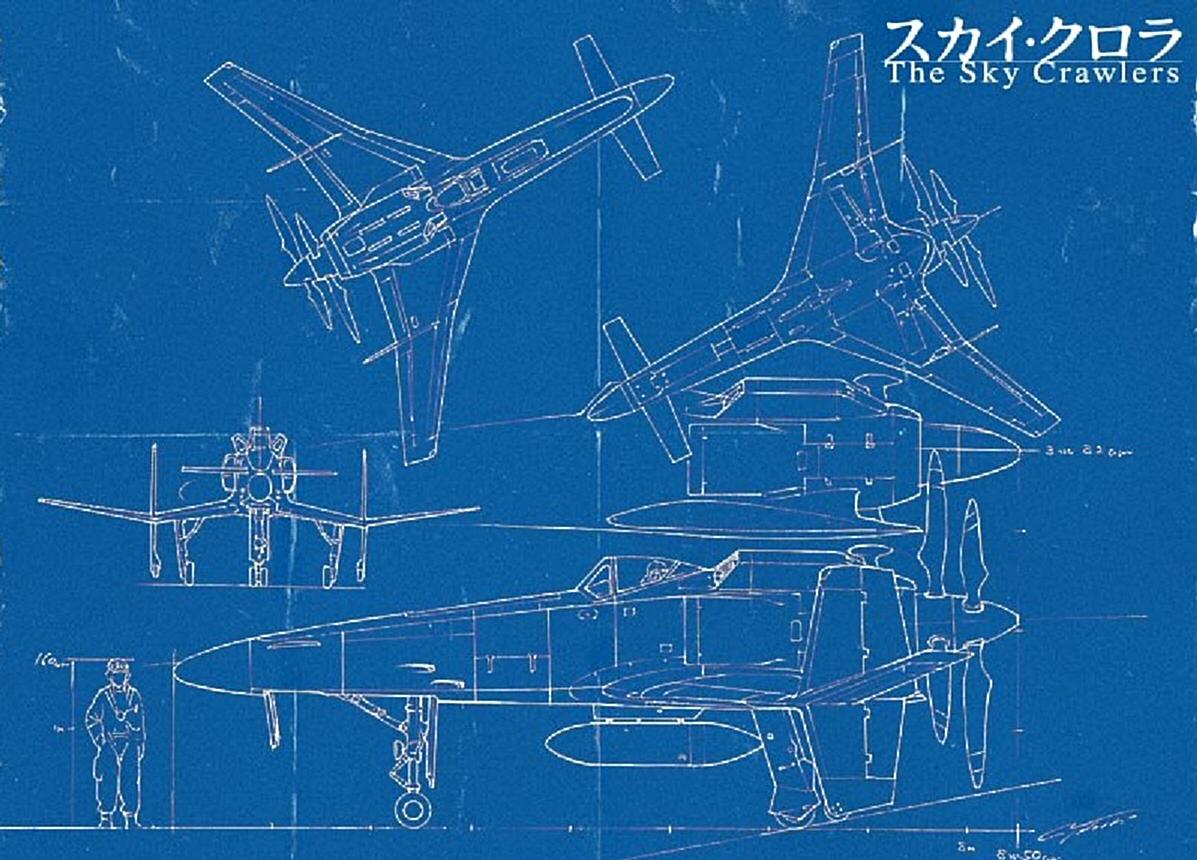 Airplane blueprint wallpaper
