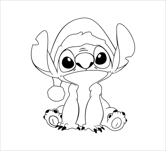 Stitch christmas coloring pages printable for free download