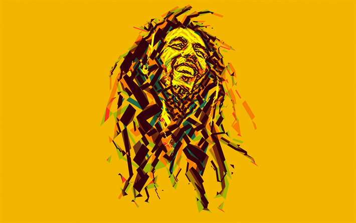 Download wallpapers bob marley art jamaican musician portrait low poly for dktop free pictur for dktop free arte de bob marley fotos de bob marley bob marley
