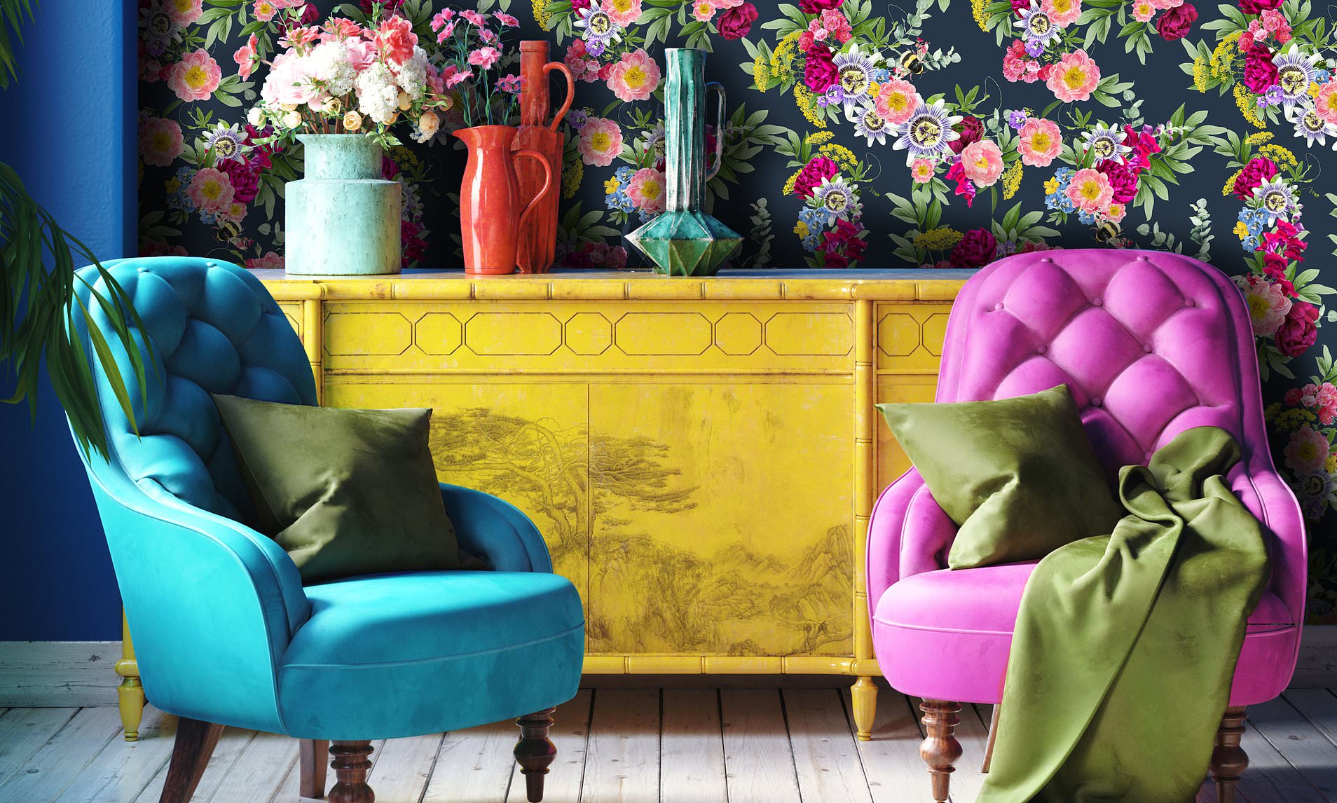 Bold and beautiful wallpaper is on a roll forget boring cream walls daily mail online