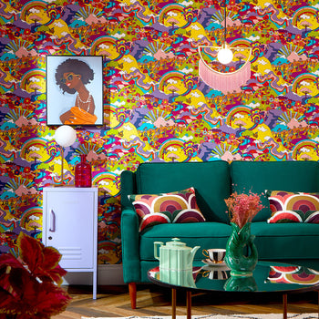Bold wallpaper bright patterned wallpaper lust home