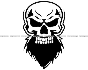 Bearded skull svg bearded skull cut file bearded skull dxf bearded skull png bearded skull clipart bearded skull silhouette download now