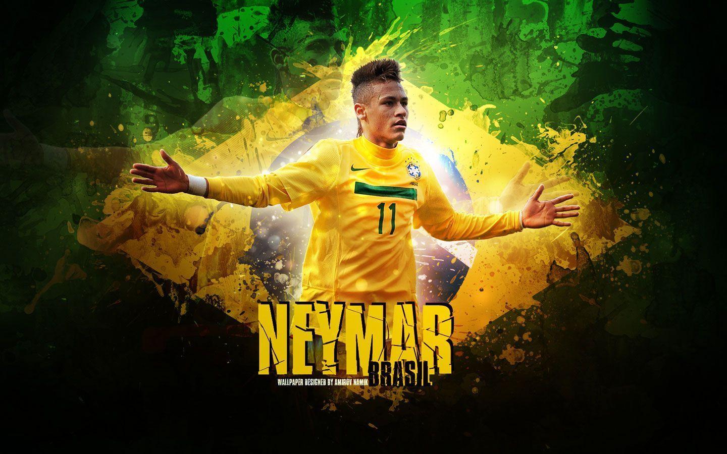 Download wallpapers Neymar Jr, art, 4k, Brazil national football team, blue  and yellow splashes of paint, grunge art, Brazilian footballer, creative  art, Brazil…