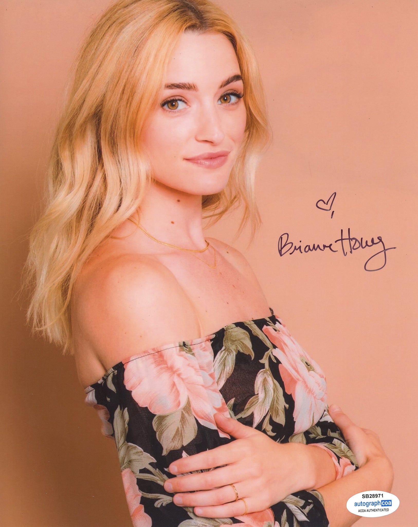 Brianne howey ginny and georgia signed autograph x photo acoa outlaw hobbies authentic autographs