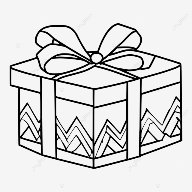 Gift box coloring pages for kids vector gift box coloring sheet gift boxes coloring pages gift box colouring page png and vector with transparent background for free download