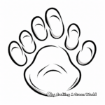 Bear paw coloring pages