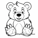 Bear paw coloring pages