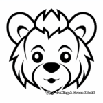 Bear head coloring pages