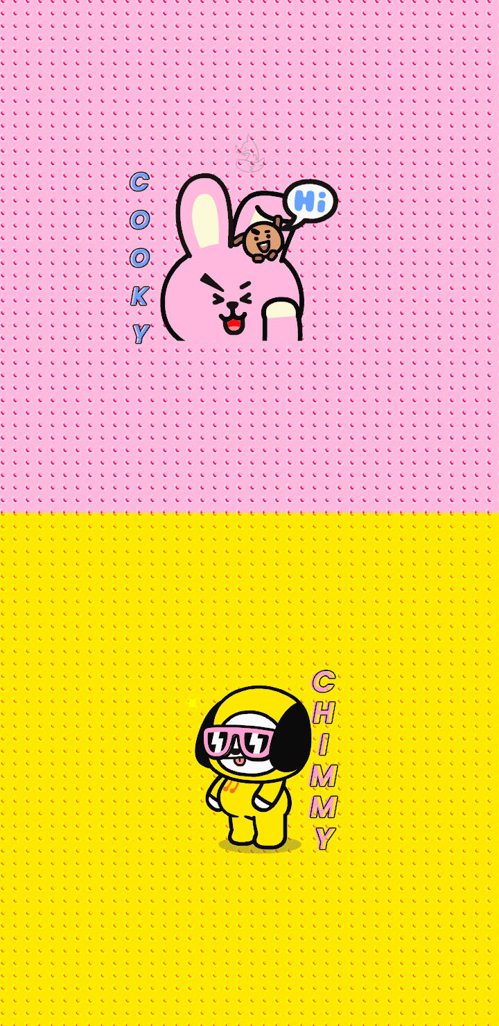 Download cooky bt with chimmy wallpaper
