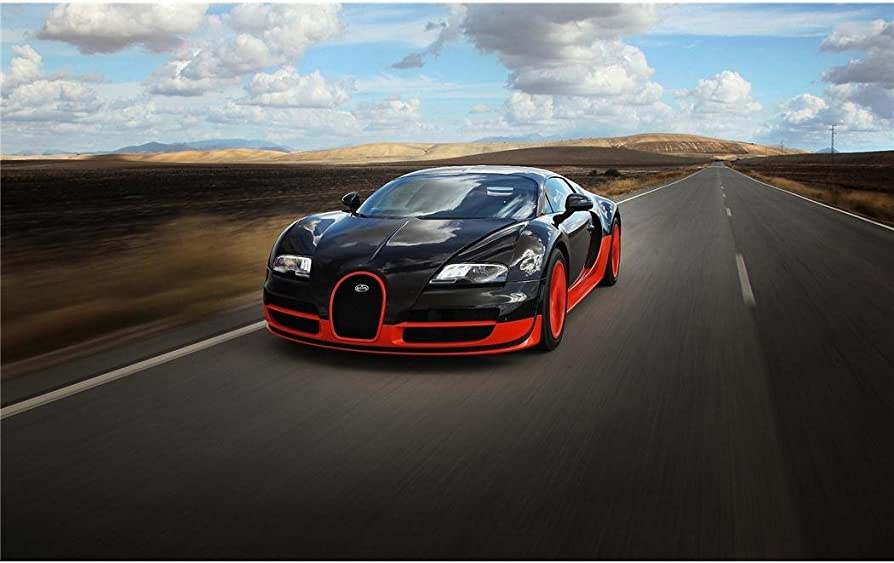 Customized posterwallpaper bugatti veyron fastest super car awesome gift x inch by wall station
