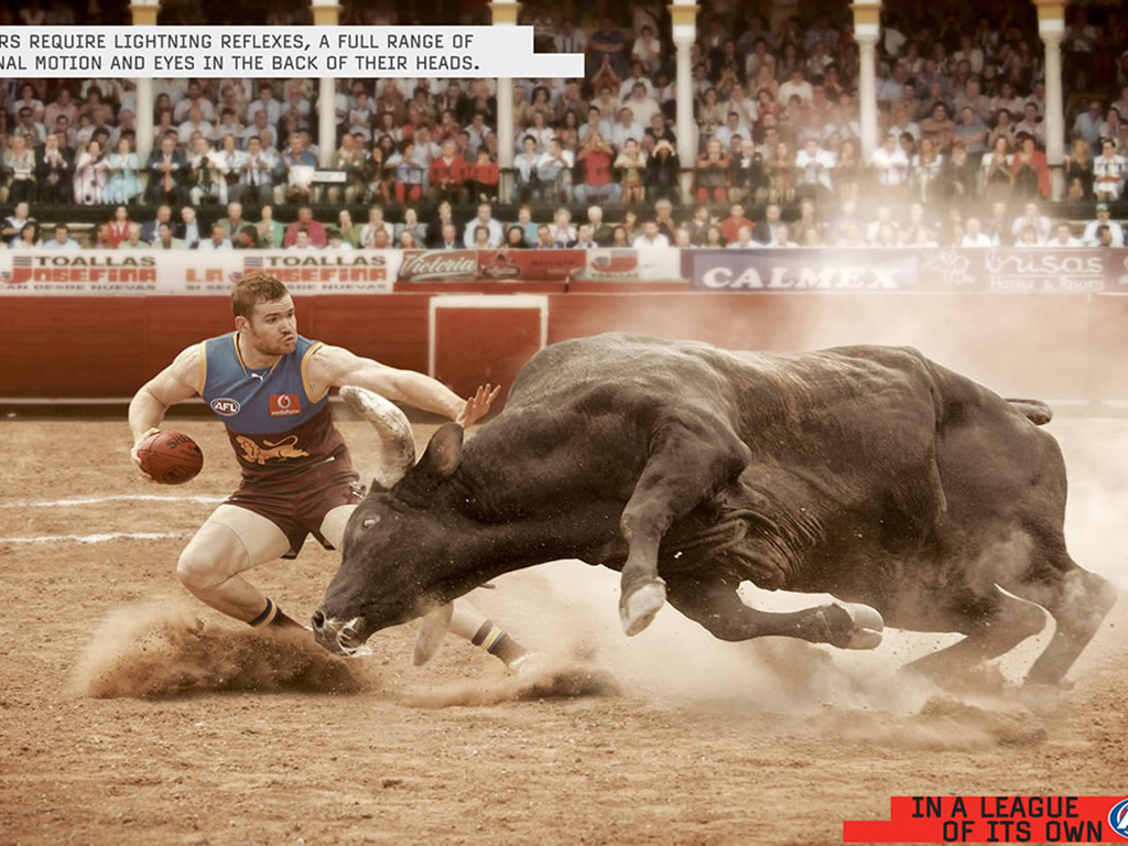 Bull fighting wallpaper