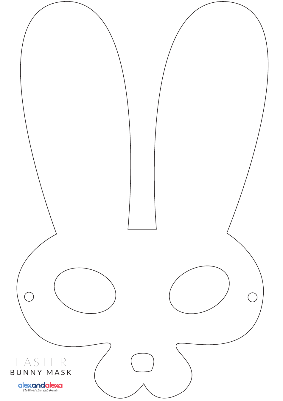 Easter bunny mask template download printable pdf