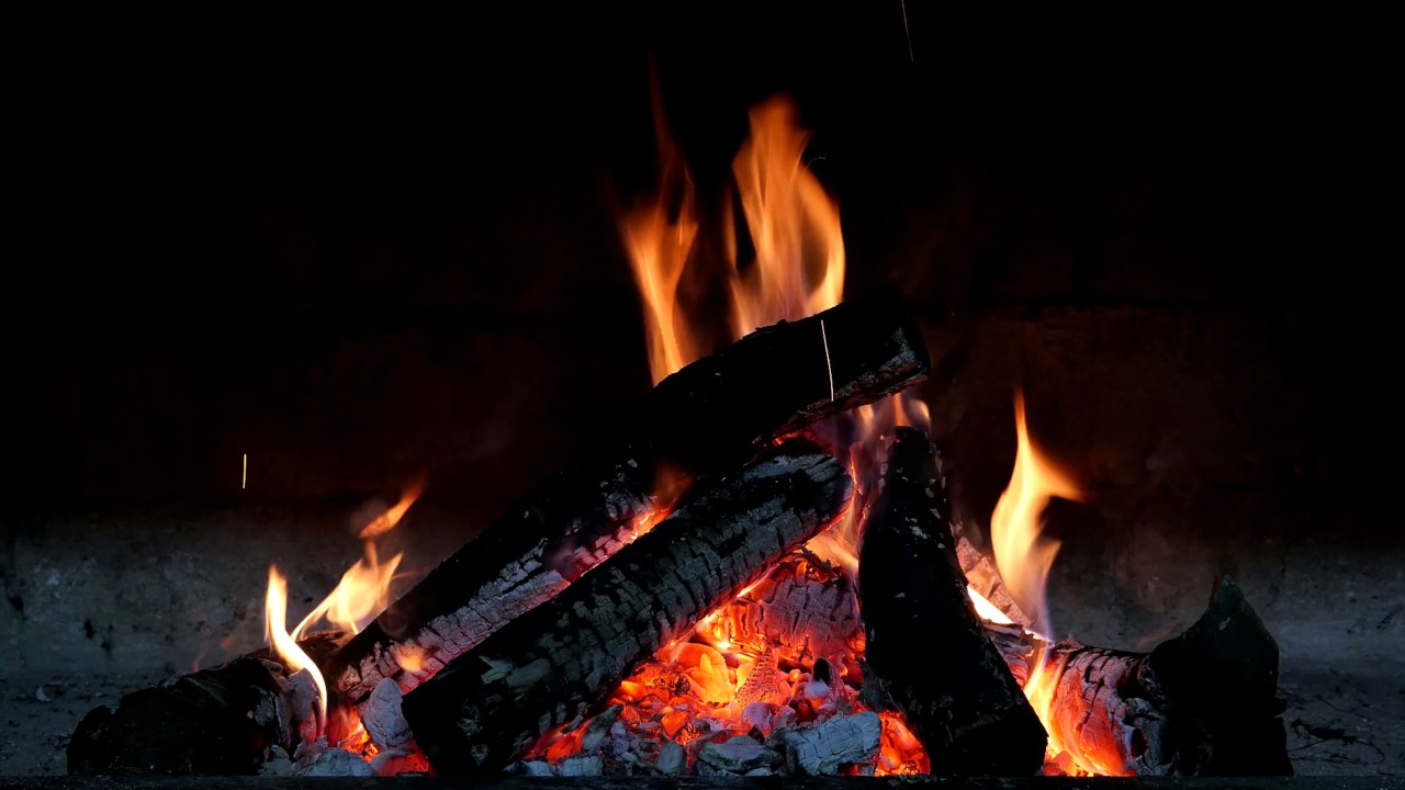 Fireplace fire burning k relaxing screensaver