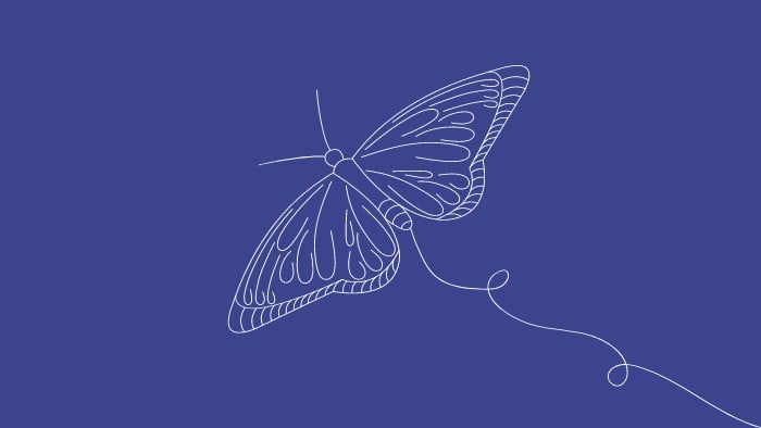 Free simple aesthetic butterfly desktop wallpaper template