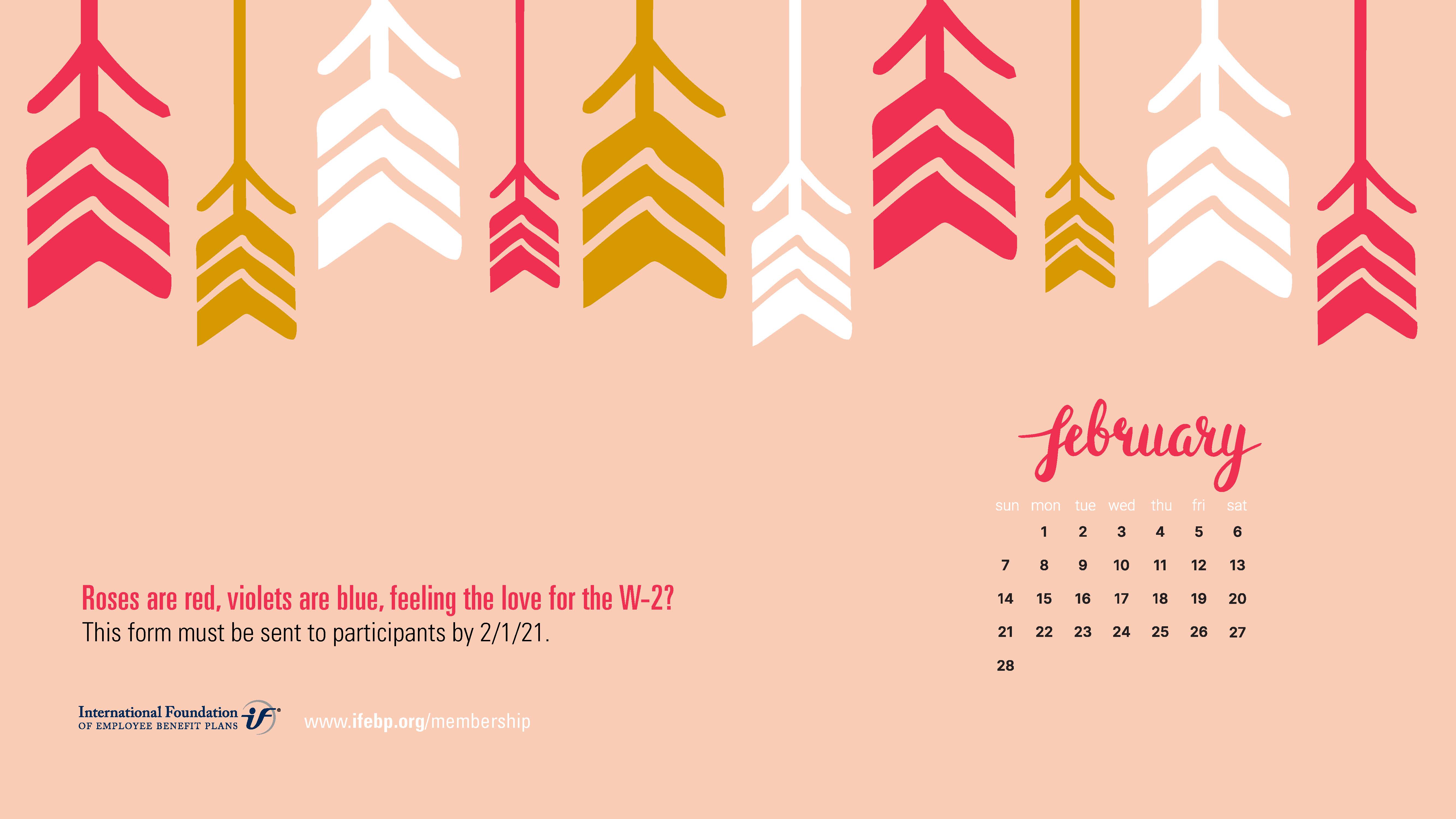 International foundation calendar desktop wallpaper