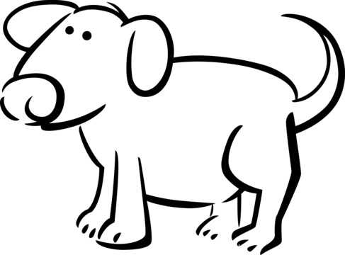 Simple dogs coloring page png transparent images free download vector files