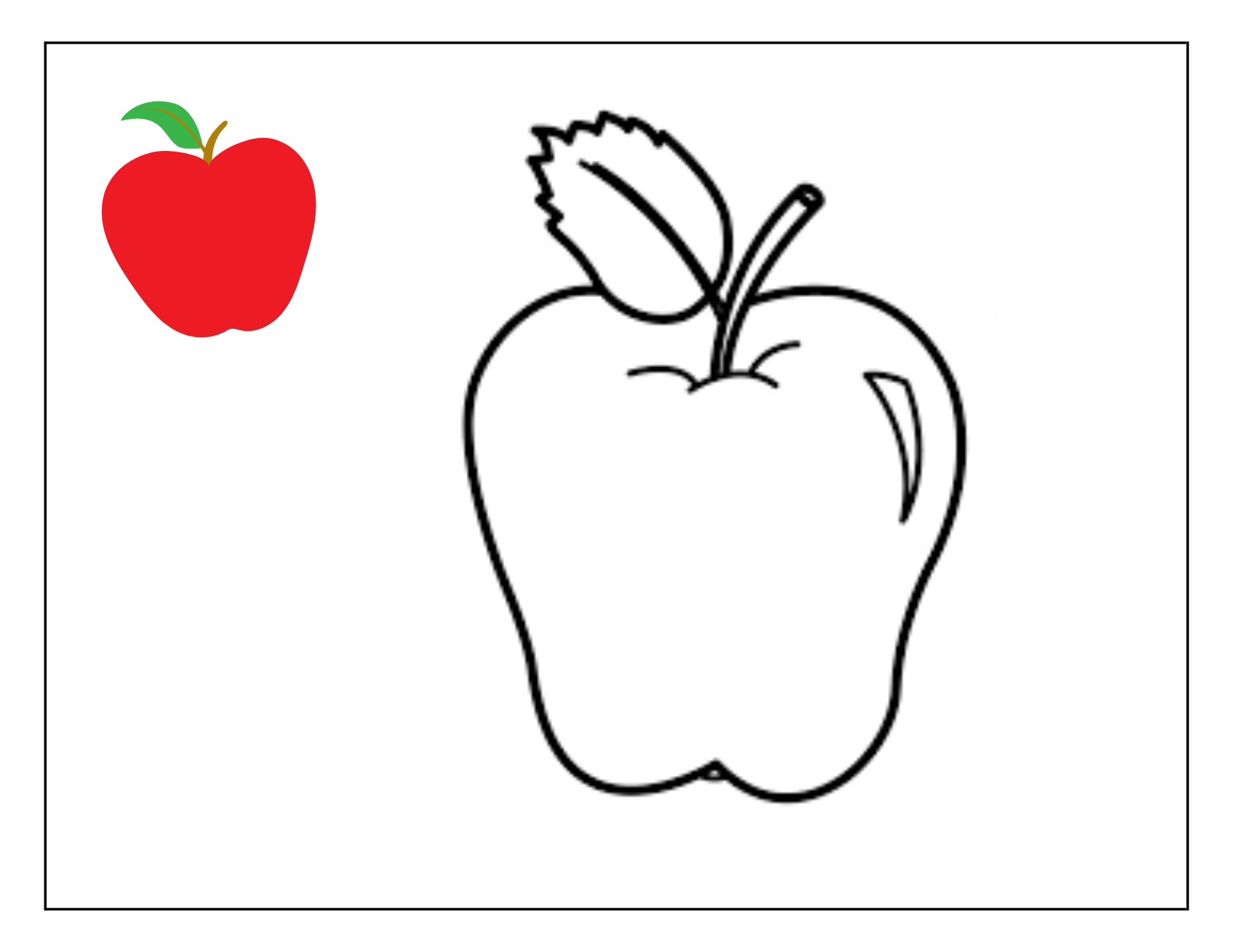 Fruit coloring pages for toddlers