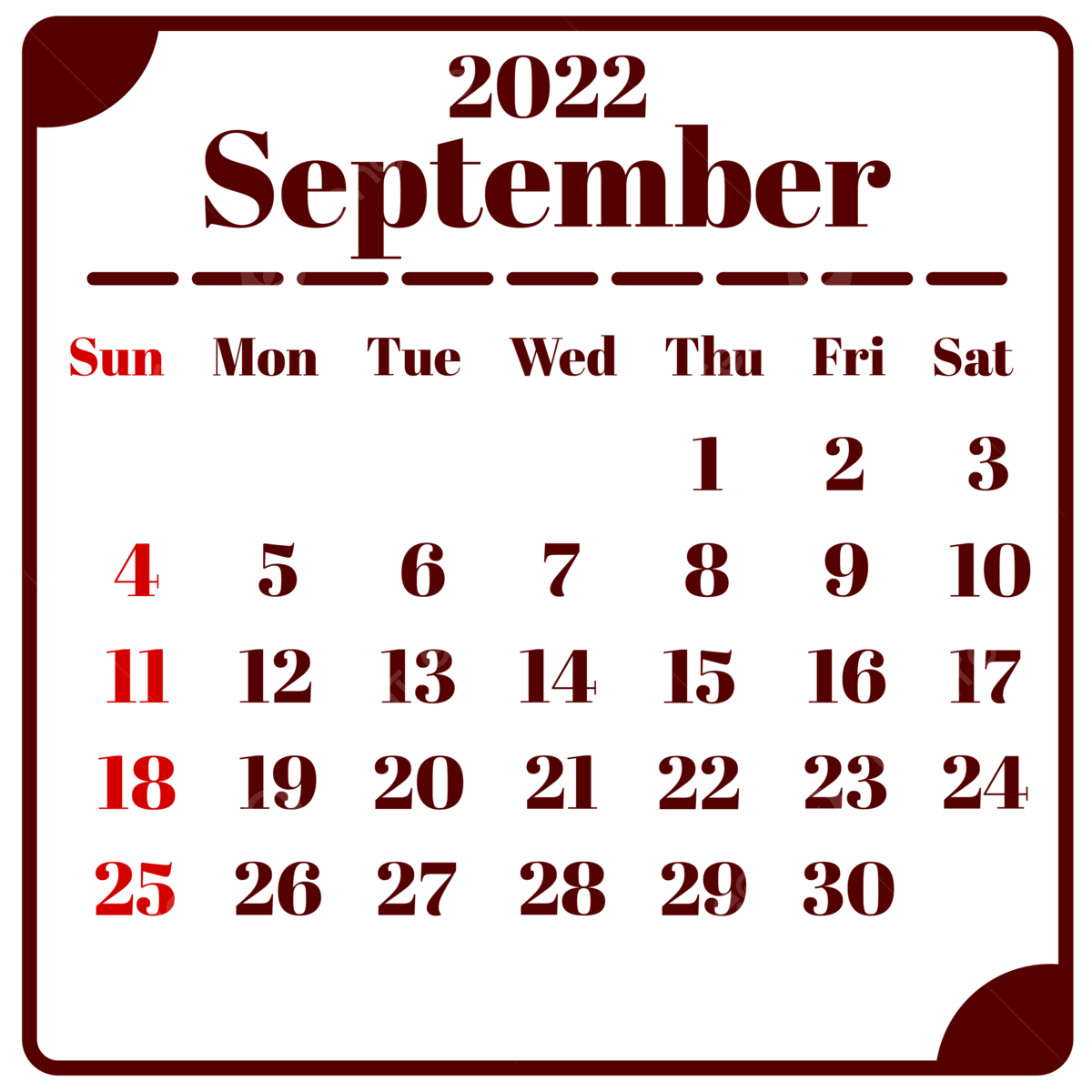 September calendar png vector psd and clipart with transparent background for free download