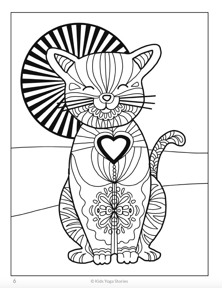 Calming coloring pages for kids