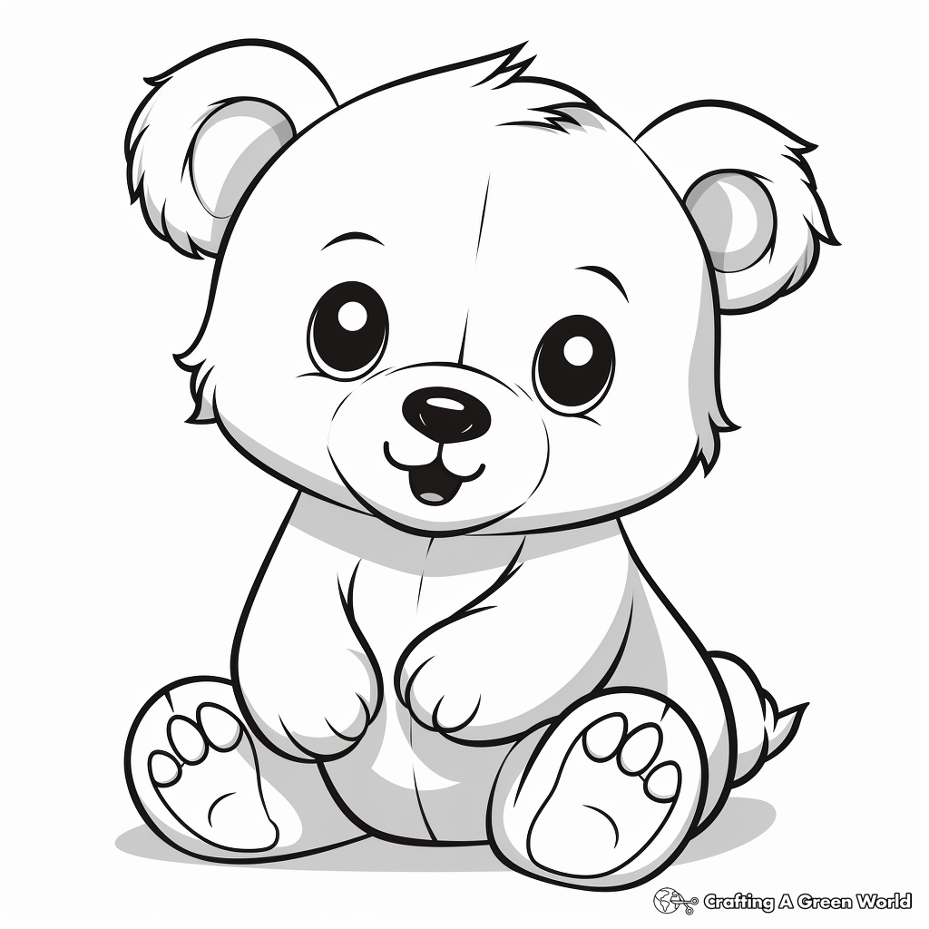 Bear cub coloring pages
