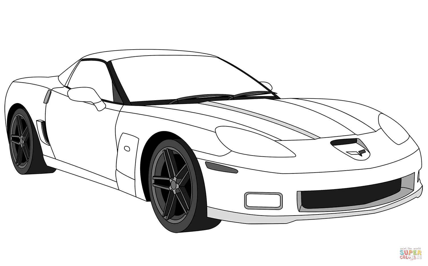 Chevrolet corvette z coloring page free printable coloring pages